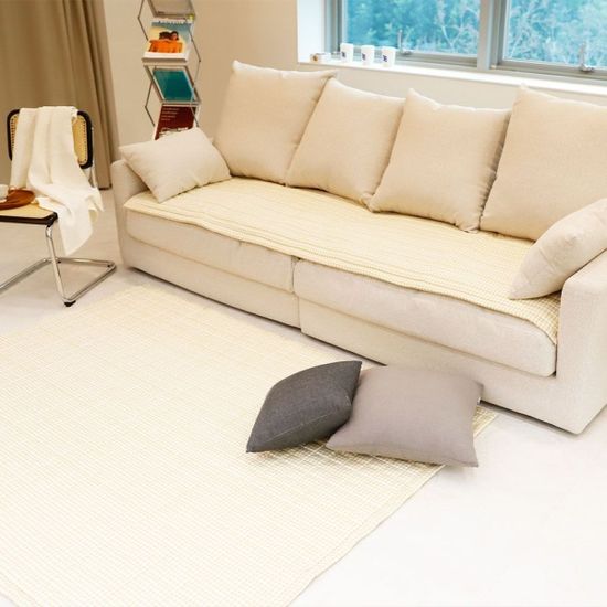 더크린 리얼체크 세미마이크로 소파패드 4단 베이지[W