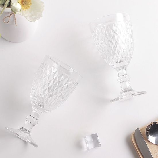 빈티지 고블렛잔 유리잔 레트로잔 유리컵(WA675B7)