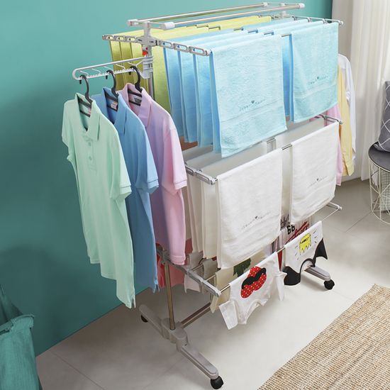 루미에 특대형 7단 접이식 빨래 건조대 더블 이불봉형