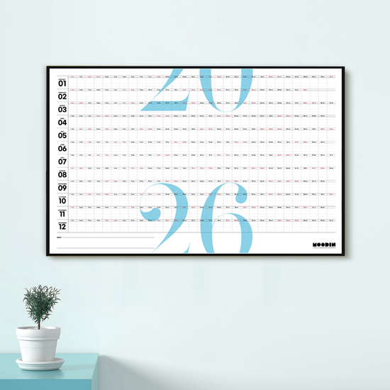 2026 무딘 대형 포스터 플래너 캘린더 세트(2매)_4종