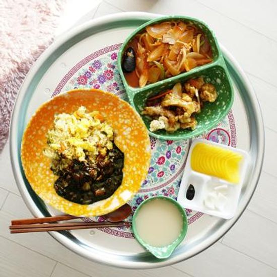 레트로 캠핑접시 떡볶이 그릇 쑥색/노랑이 18종