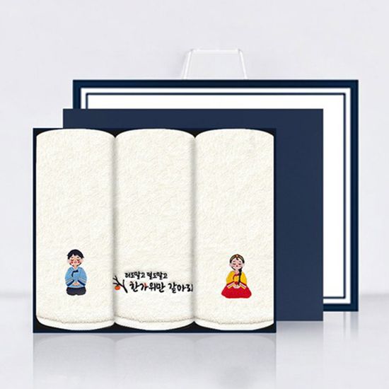 플러피 소원한복자수호텔수건 30수150G 선물세트 모음