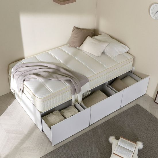 광폭수납 무헤드 침대 Q-듀얼탑 29cm 매트리스 TR5203