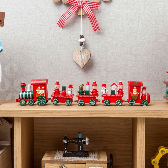 [도토로] 원목 성탄 꼬마 기차(5칸)