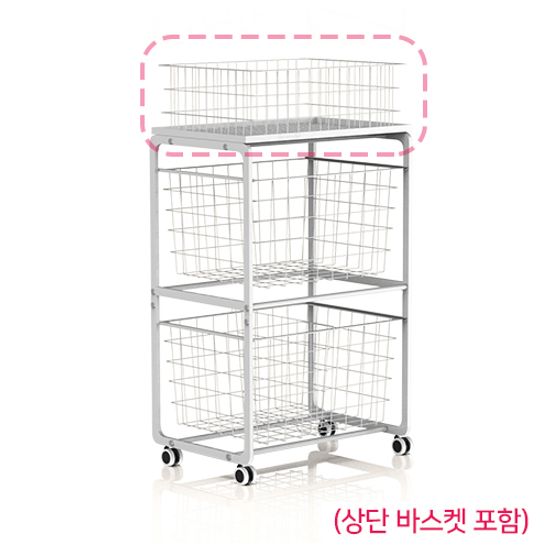 실버스타 서랍형 다용도 이동형 수납바구니 풀셋트