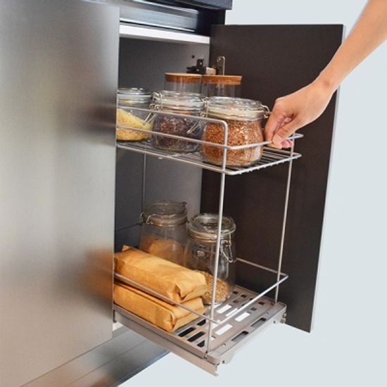 슬라이딩 주방선반 양념통정리 싱크대 하부장