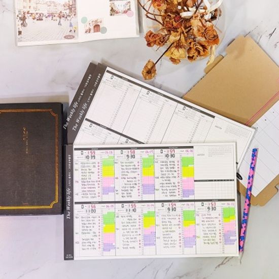 The weekly life (L) -스터디 플래너(30분공부)ver2