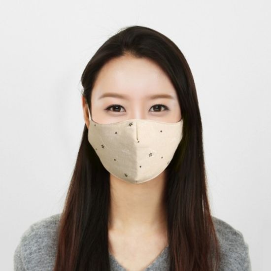 패션 다회용 필터 면마스크 / 성인용 3겹 입체마스크