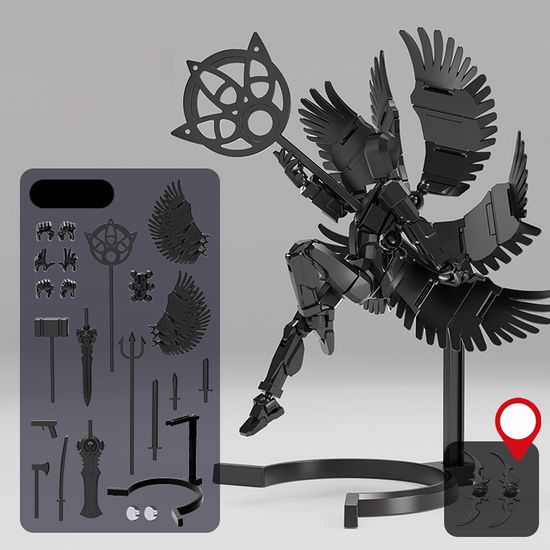 3D 프린팅 다관절 천사 날개 액션 피규어 블록 조립