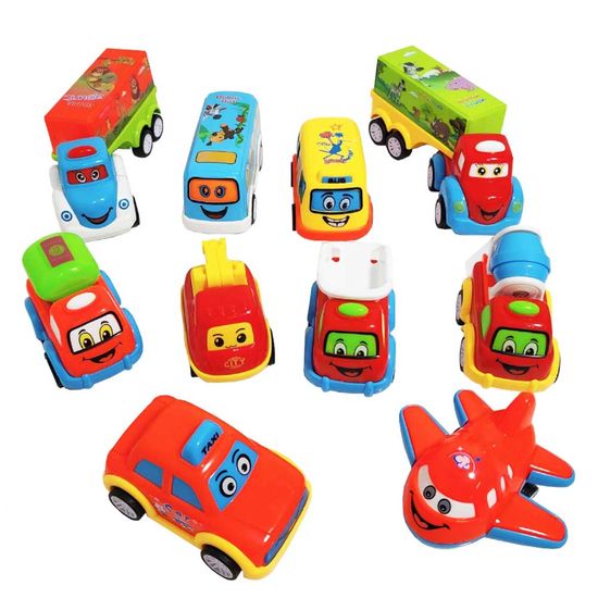 데코앤 레인보우 스마일카 후렉션 풀백 완구 장난감