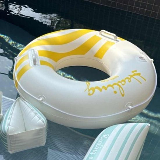 데코앤 힐링 80 옐로우 튜브 물놀이 수영장 원형 감성