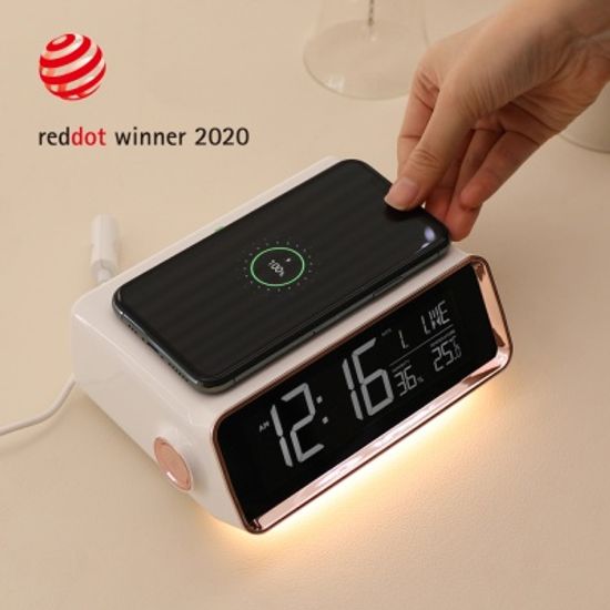올 뉴 스마트 무선충전 무드등 알람시계 MC-W6