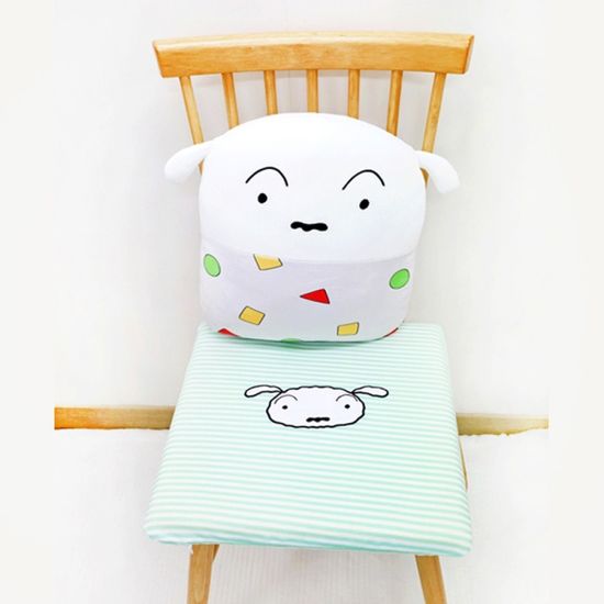 짱구 흰둥이 스트라이프 사각방석