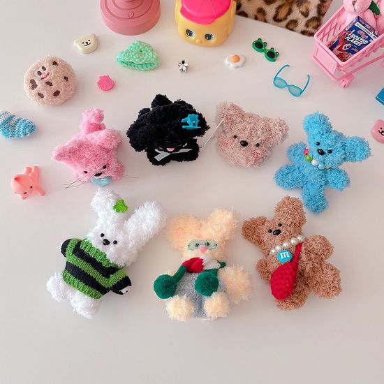 모루인형 키링 만들기 DIY 세트(눈 코 키링 포함)