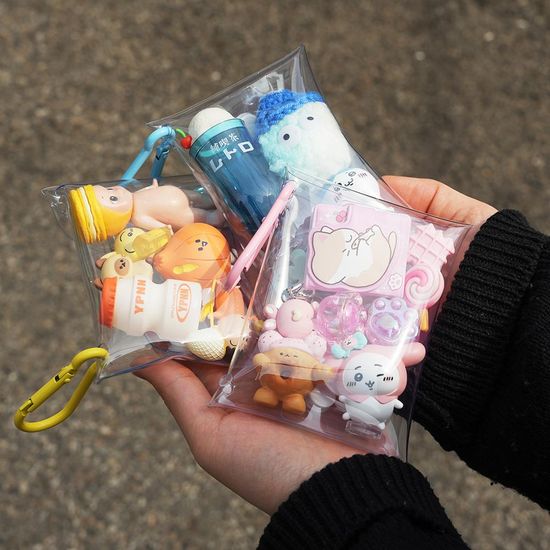 핑크풋 투명가챠파우치