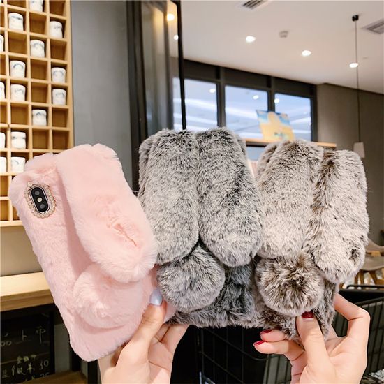 갤럭시 s25 s24 s23 s22 s21 토끼 인형 털 퍼 케이스