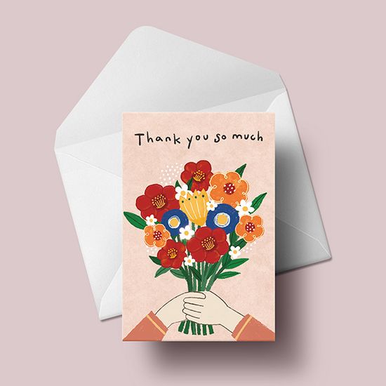 캘리엠 캘리그라피카드 CA2501 - THANKYOU(꽃다발)