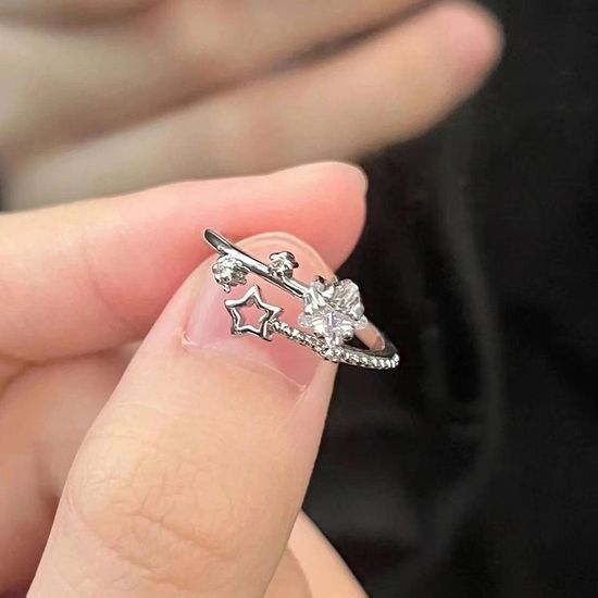 별빛 별자리 반지 애끼반지 새끼반지 오픈 링 반지