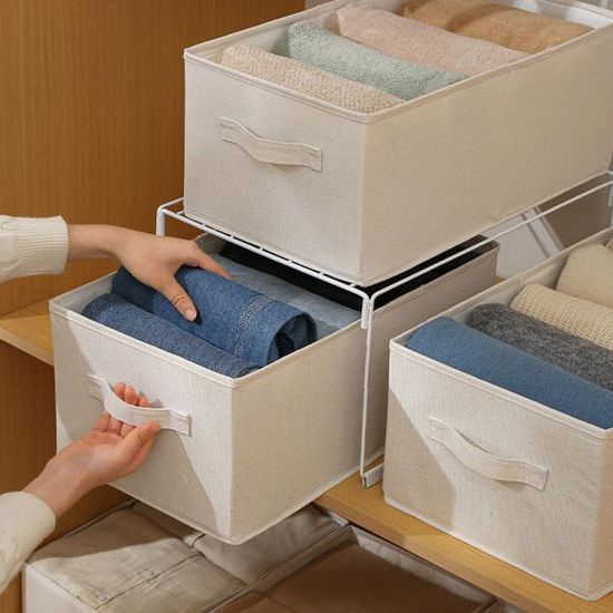 속옷정리함 패브릭 옷 정리 수납함 칸막이 L 7칸 F554