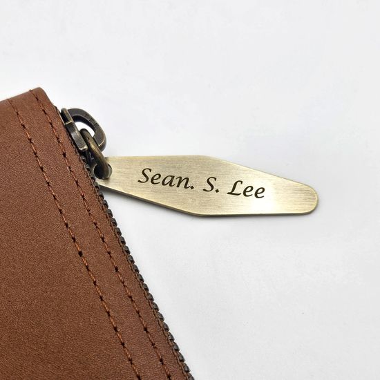 [무료각인] 천연가죽 지퍼 필통 수제 펜슬케이스