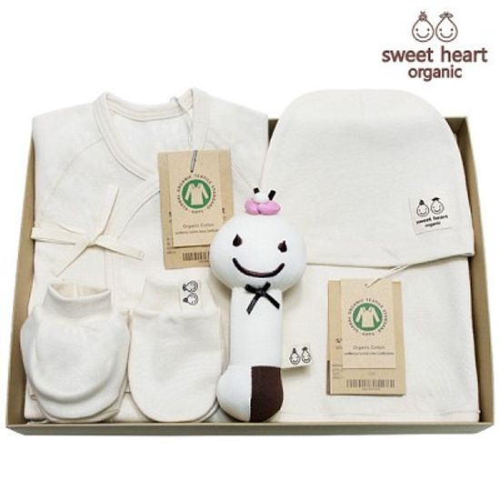 [출산선물]오가닉 내츄럴 꽃잎 신생아 선물세트