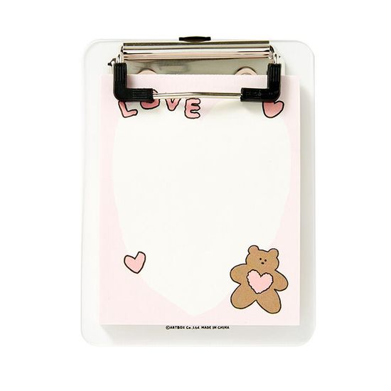 아트박스 러브베어 미니클립보드