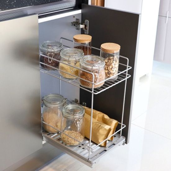 슬라이딩 주방선반 양념통정리 싱크대 하부장