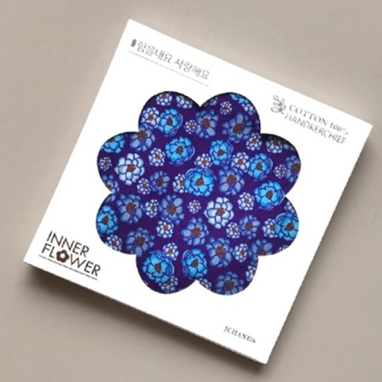 제이씨핸즈 이너플라워손수건 06_Flower of Blue