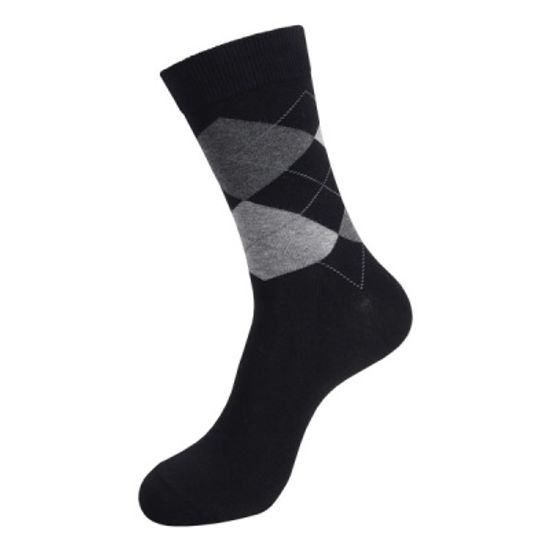 [쿠비카]신사 정장 아가일 패턴 중목 남성양말 L426