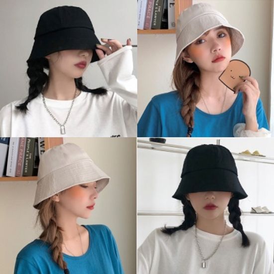 [1+1] 얼굴소멸 꾸안꾸 기본 코튼 버킷햇 벙거지 모자