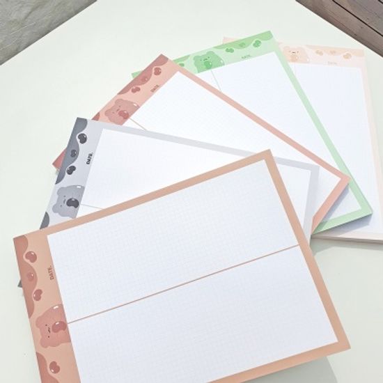 [두덕두덕] B5 콩찌 대떡메모지 대떡메 노트패드