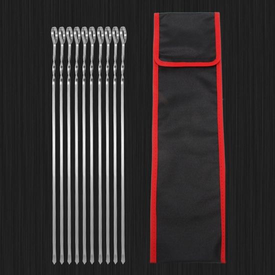 캠핑타임 바비큐 꼬치 10p세트 그릴 스텐 캠핑꼬치