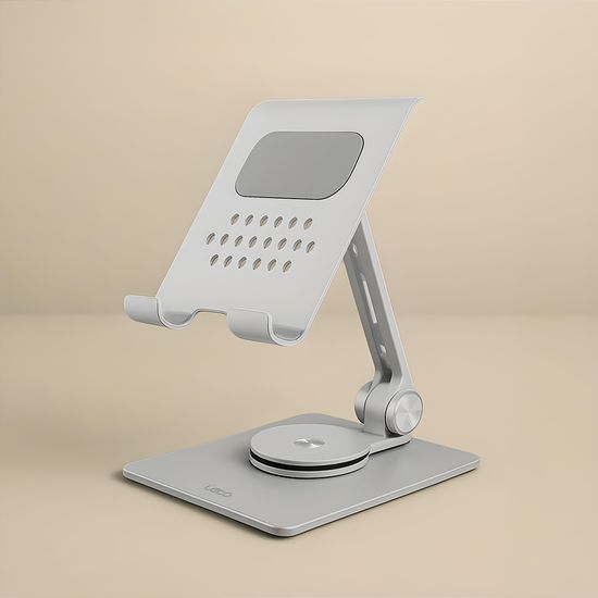 360도 회전 접이식 태블릿 거치대 대형 (블랙/실버)