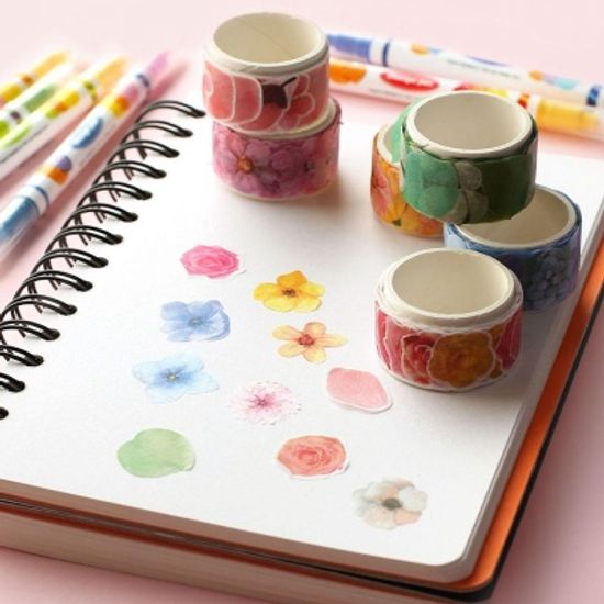 핑크풋 2000떼어쓰는마스킹테이프(꽃)