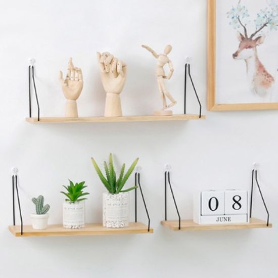 인테리어 미니 원목 벽걸이 벽선반 3size