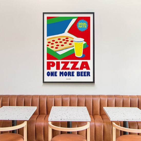 피맥 2 M 인테리어 디자인 포스터 피자 맥주