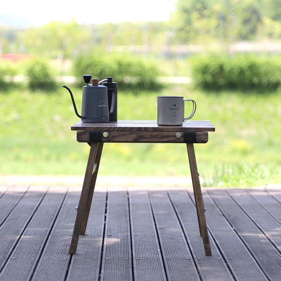 [캠핑덕] 애쉬 우드 롤테이블 캠핑 테이블 소형
