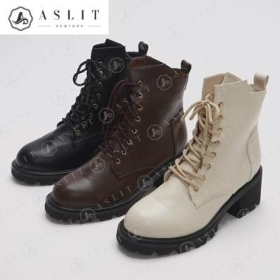 [애슬릿]오버솔 레이스업 여성 앵클 워커 부츠 힐