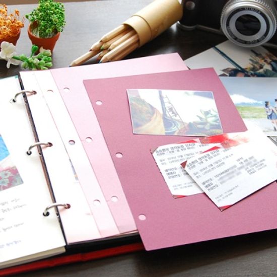 제이로그 A5 스크랩내지 세트_핑크라떼