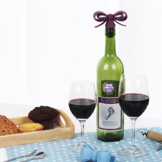 Ribbon Wine Stopper - Sky Blue
