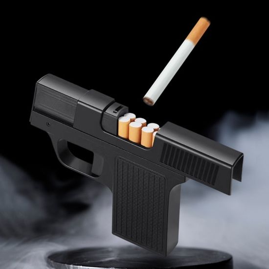 특이한 권총 충전식 라이터 일체형 담배케이스 10개비