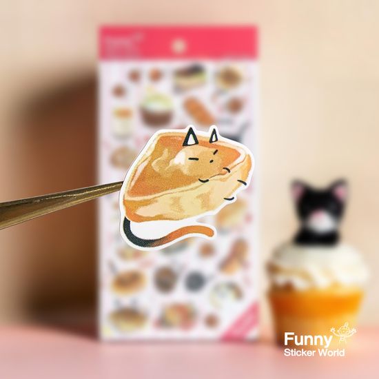 퍼니스티커 AT-209 고양이빵 아트지 다이어리데코