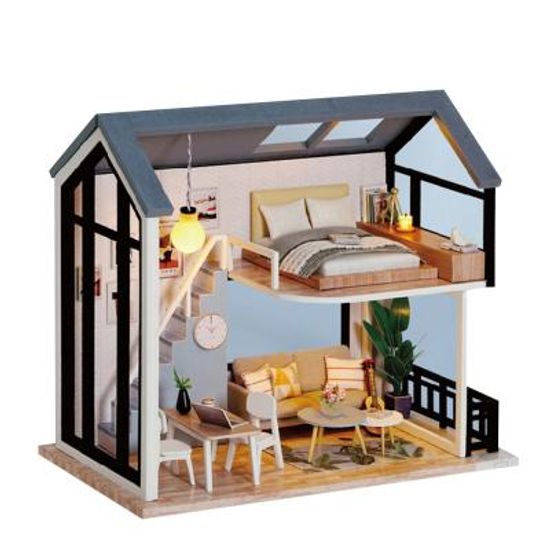 DIY 미니어처 노르딕 하우스 - 블루