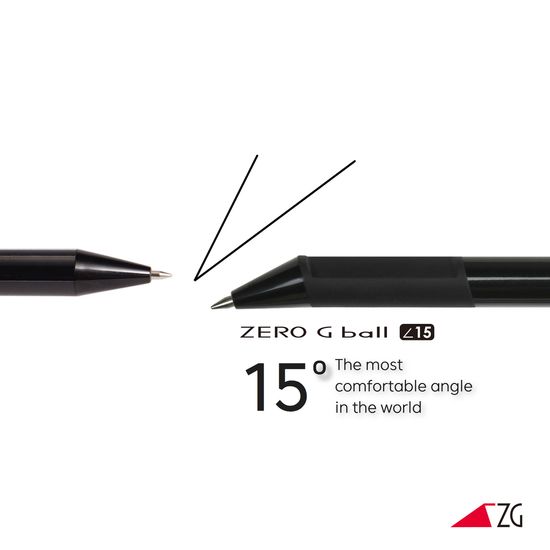 제로지볼 15도 0.7mm 5종 세트 블랙잉크
