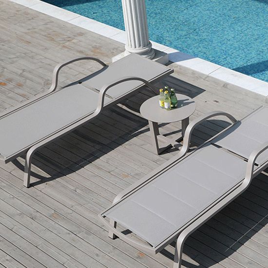 야외 리조트 수영장 접이식 선베드 리클라이너 체어