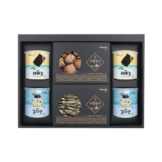 사랑둥이 선물세트 D1호(재래김 김자반 흑화고 멸치)