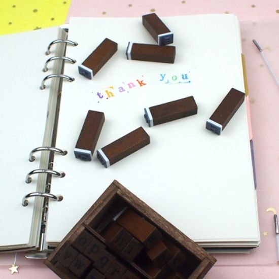 레트로 알파벳 스탬프 다꾸용품 대문자 소문자