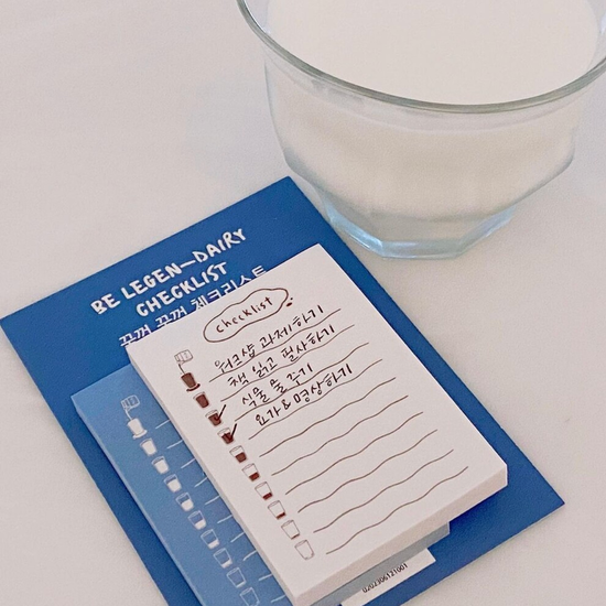 일루지앵 꿀꺽꿀꺽 체크리스트 접착 메모지  80x110