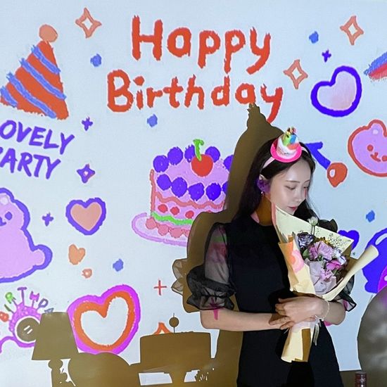 생일파티용품 하트빔 생일빔 홈파티 프로젝터 미니빔
