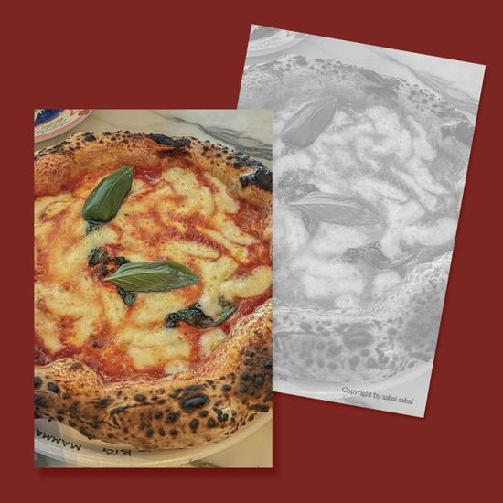 [기본/세로형] 유럽엽서(양면) 15 마르게리타 피자